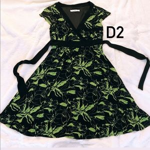 Black & green dress